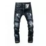 jeans slim philipp plein pour homme paris jean droit effet taches de peinture